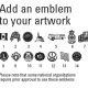 Custom Ink Label Program- Emblem Samples